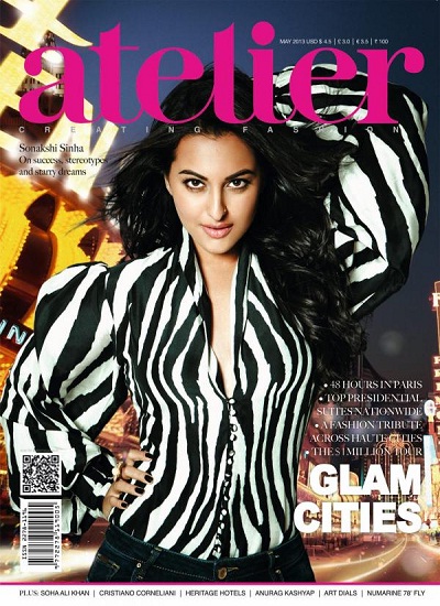 Sonakshi Sinha On The Cover Of Atelier Magazine May 2013